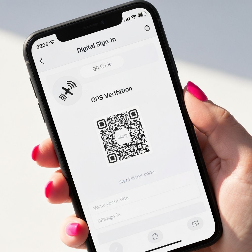 Digital Site Sign-In QR Code Interface