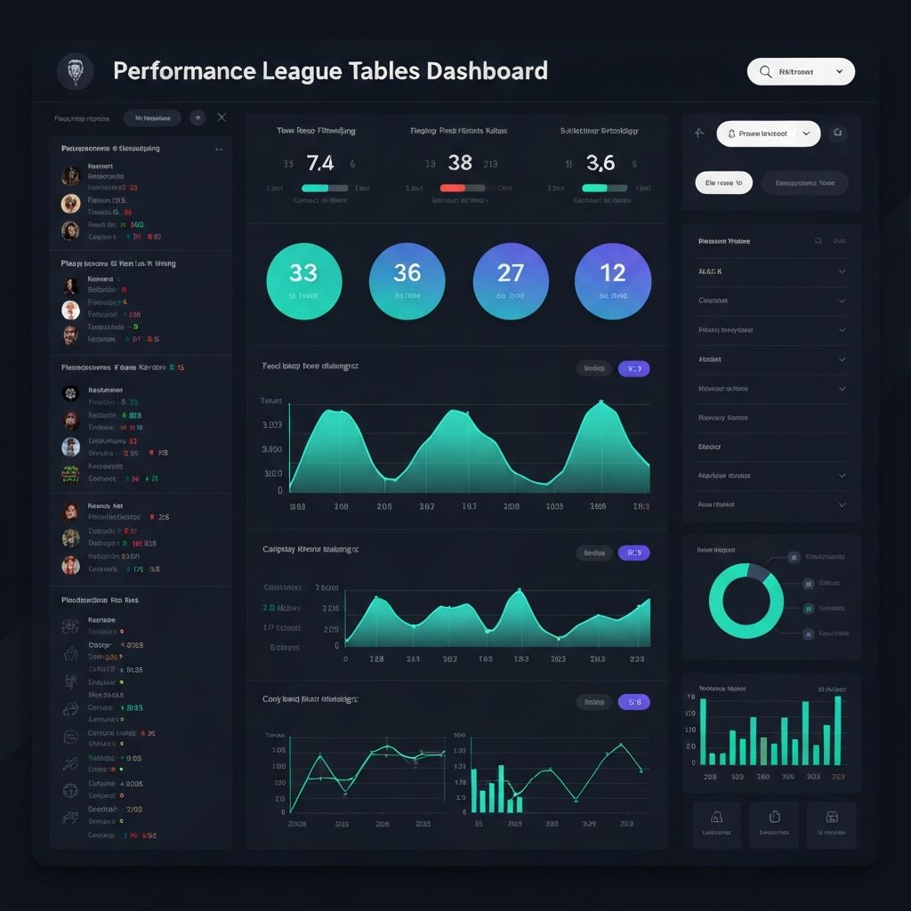 Performance league tables dashboard